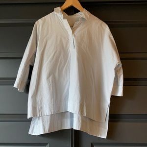 COS white and blue checked shirt. Size 8.